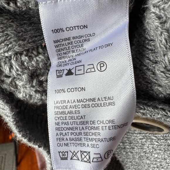 Tommy Bahama Cardigan Sweater Gray Cable Knit Men's Relaxed Grandpa Classic XL - Picture 8 of 8